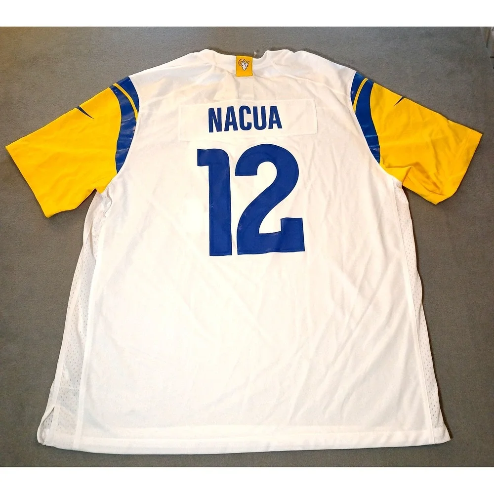 Los Angeles Rams Jersey Mens White XL NFL Football Puka Nacua 17 On Field Nike